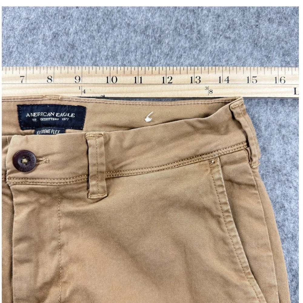 American Eagle Ne(x)t Level Flex Pants 28x32 Men's Slim‎ Straight Khaki Stretch